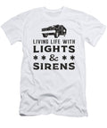 Living with Lights Paramedic Ambulance Ems Funny Tshirtconcepts Marvin Poppe T-Shirt