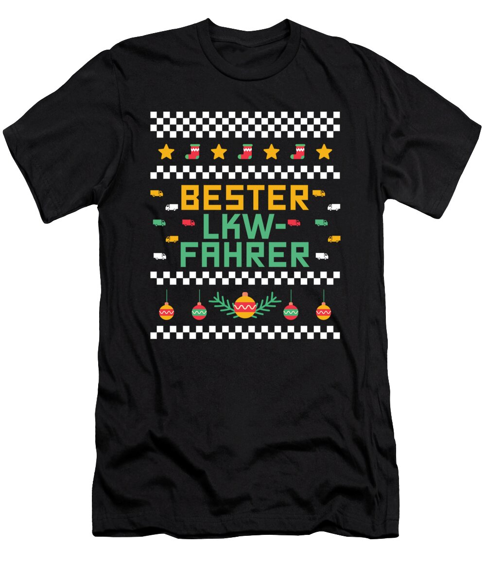 Lkw Fahrer Ugly Christmas Sweater Knit Gift Thomas Larch T-Shirt
