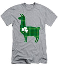 Llama Alpaca Plaid Shamrock Green St Patricks Day Irish Julie Hurst T-Shirt