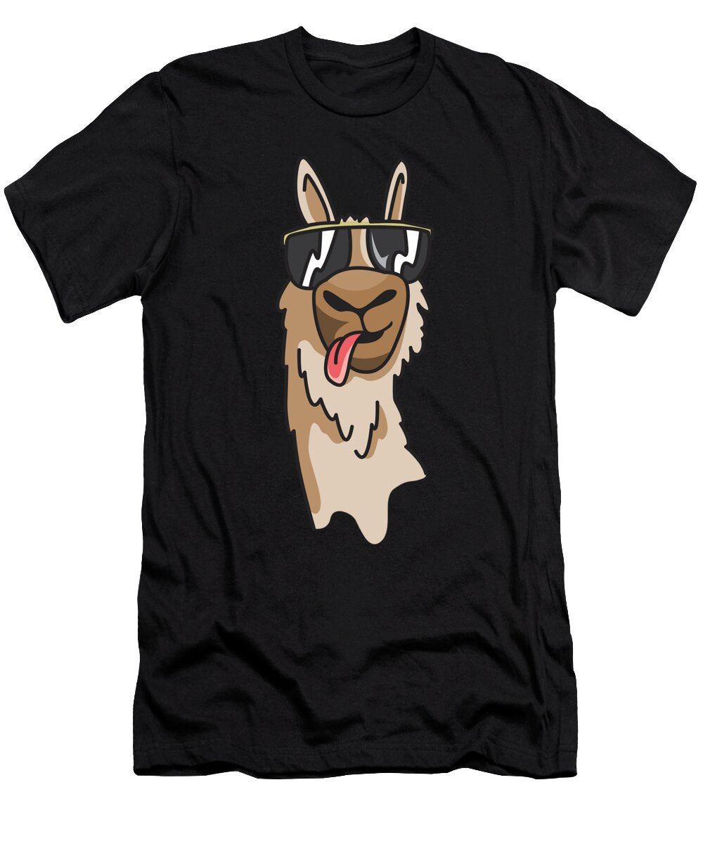 Llama Animal Alpaca Sunglasses Cool Birthday Gift Haselshirt T-Shirt