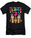 Llama Birthday 7th Birthday Party Alpaca Girl Colorfulsnow T-Shirt