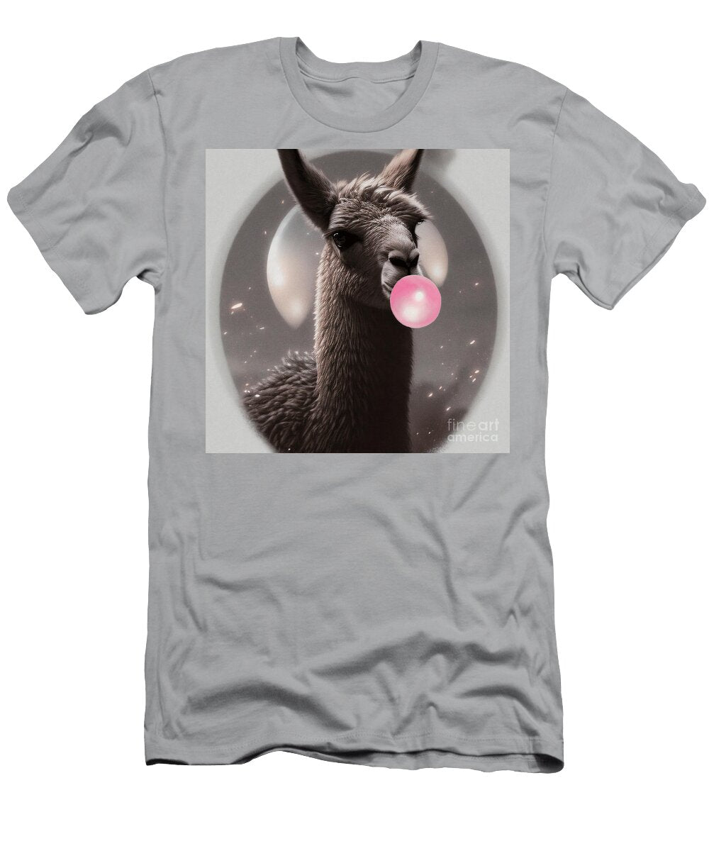 Llama Blowing Bubble Gum Mounir Khalfouf T-Shirt