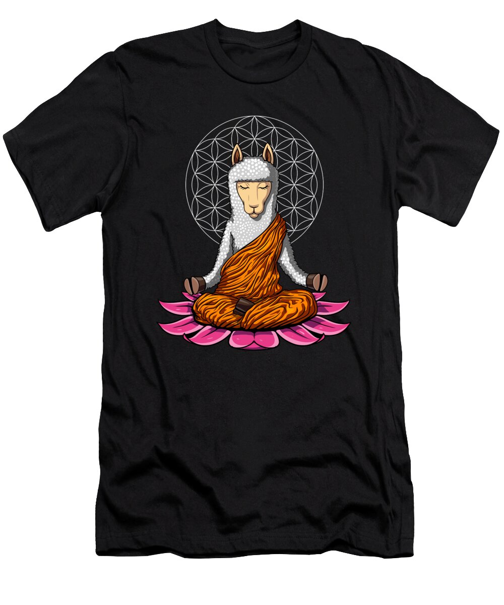 Llama Buddha Nikolay Todorov T-Shirt