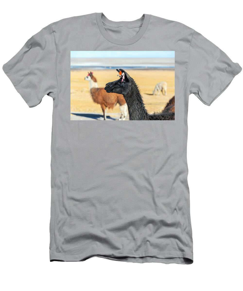 Llama Closeup Jess Kraft T-Shirt
