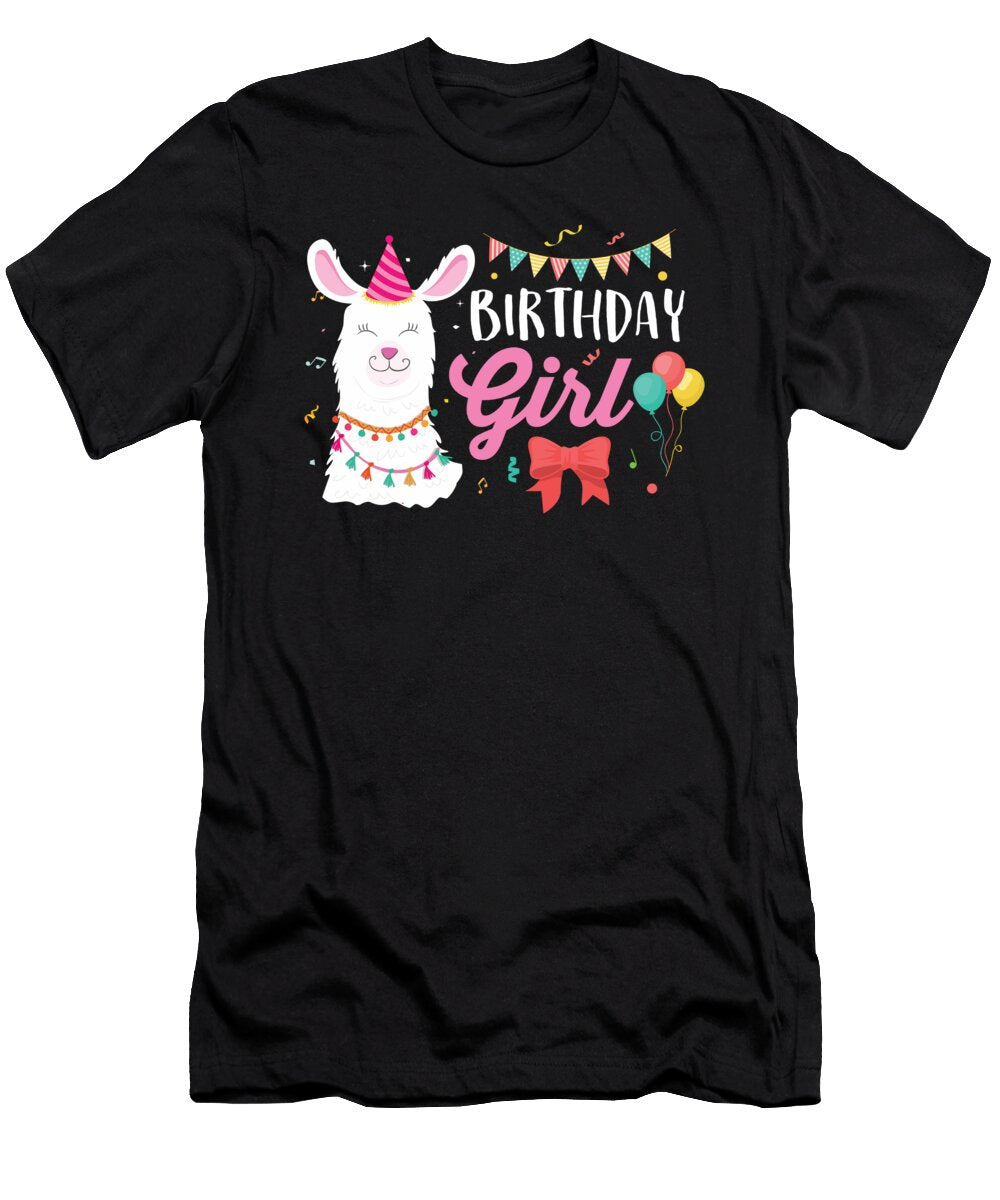 Llama Girl Birthday Llama Women Llama Eq Designs T-Shirt