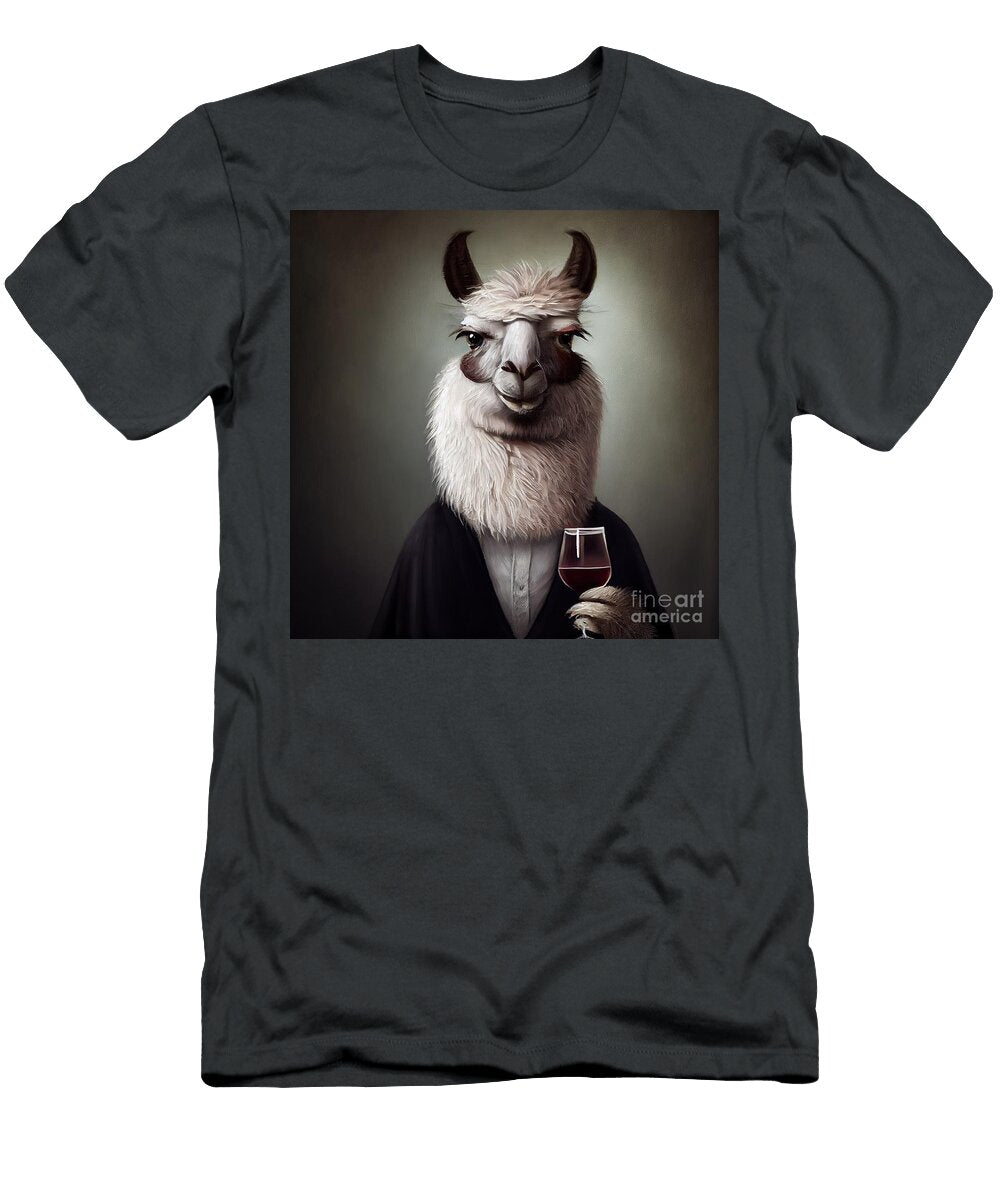 Llama Having Drink N Akkash T-Shirt
