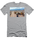 Llama Herd on Road Jess Kraft T-Shirt