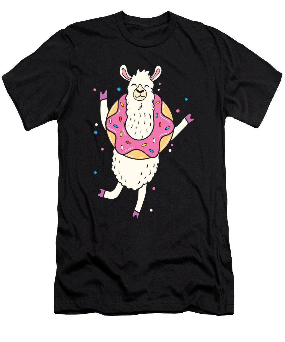 Llama in Donut Animal Lover Alpaca Gift Haselshirt T-Shirt