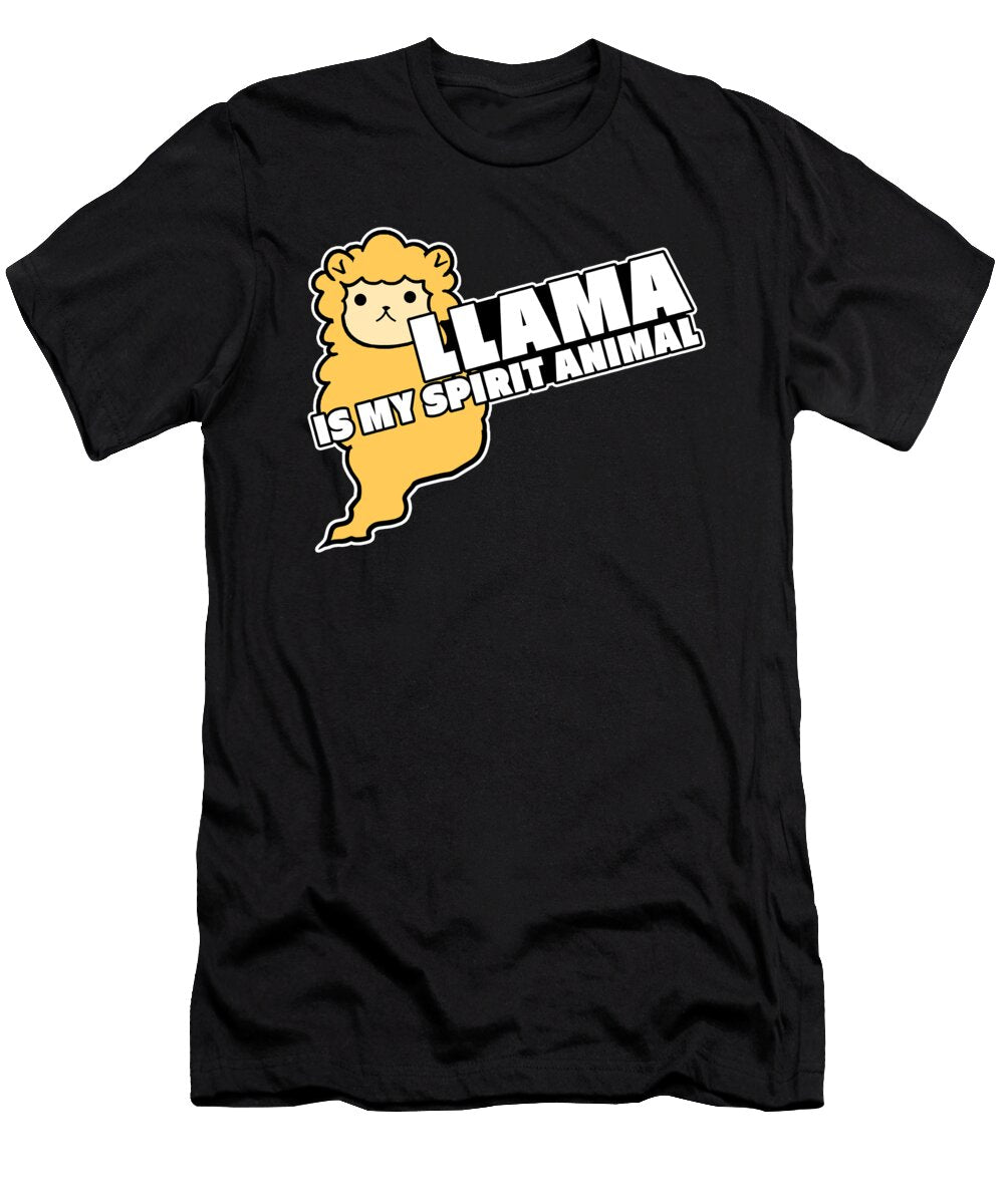 Llama Is My Spirit Animal Ruminant Mammal Alpaca Guanaco Camel Like Animal Wildlife Nature Gift Thomas Larch T-Shirt