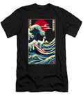 Llama Kanagawa Wave Surf Surfboard Japanese Art Alpaca Lover Job T-Shirt