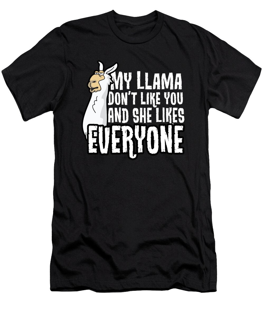 Llama Lama Alpaca My Llama Dont Like You Haselshirt T-Shirt
