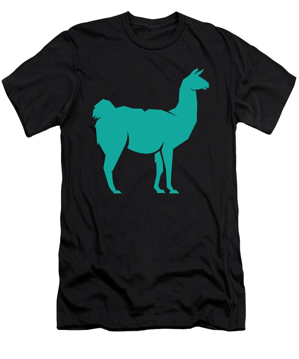 Llama Lama Alpaca Shilhouette Haselshirt T-Shirt