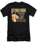 Llama Lamaist My Four Moods I Need Coffee I Need a Nap Crazy Squirrel T-Shirt