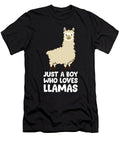 Llama Lover Gift Just a Boy Who Loves Llamas Eq Designs T-Shirt