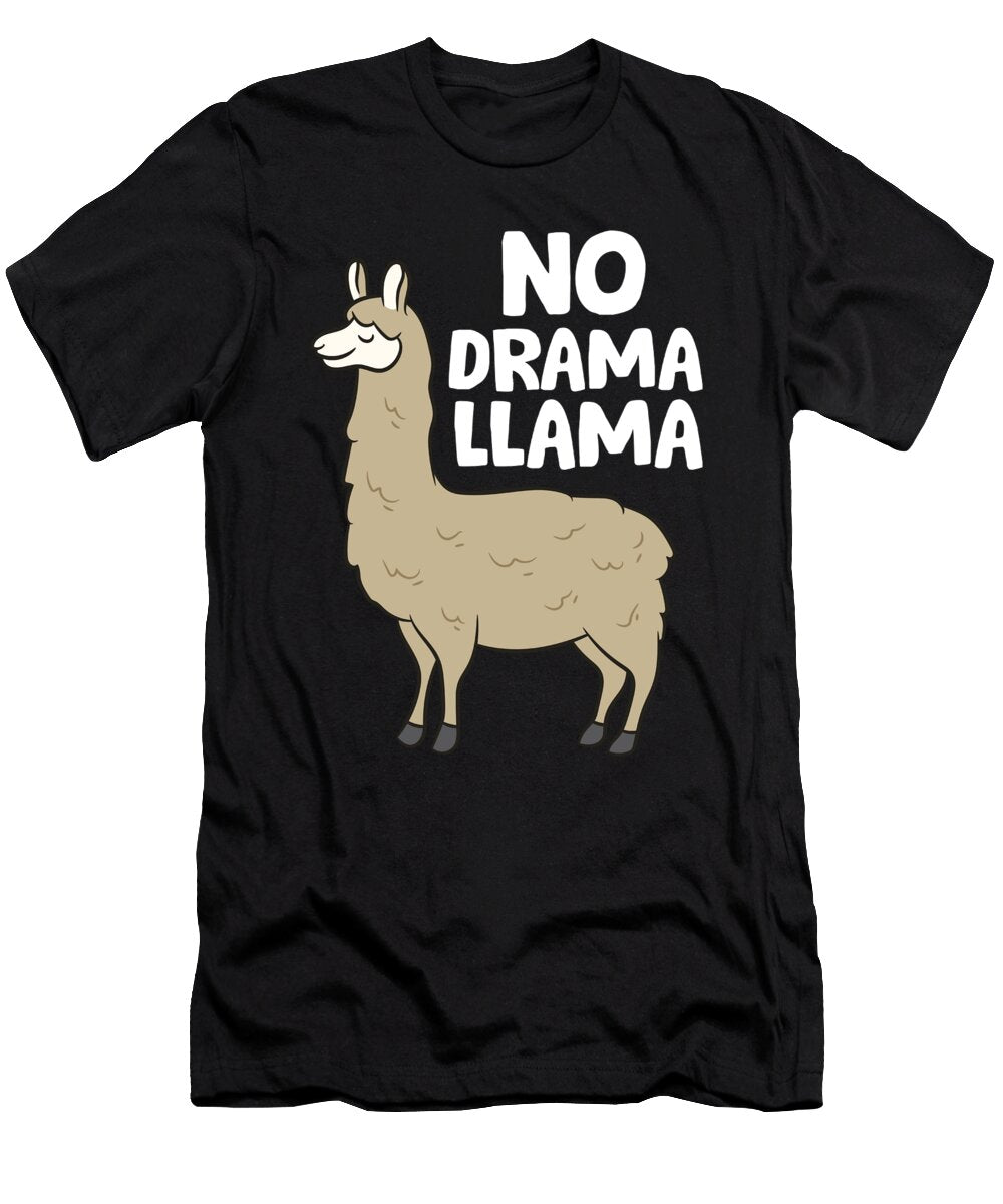 Llama Lover No Drama Llama Alpaca Funny Alpaca Llama Eq Designs T-Shirt