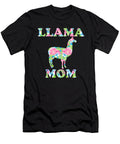 Llama Mom Floral Pattern Lark Designs T-Shirt