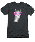 Llama Pink Glasses Cartoon Johnnie Art T-Shirt