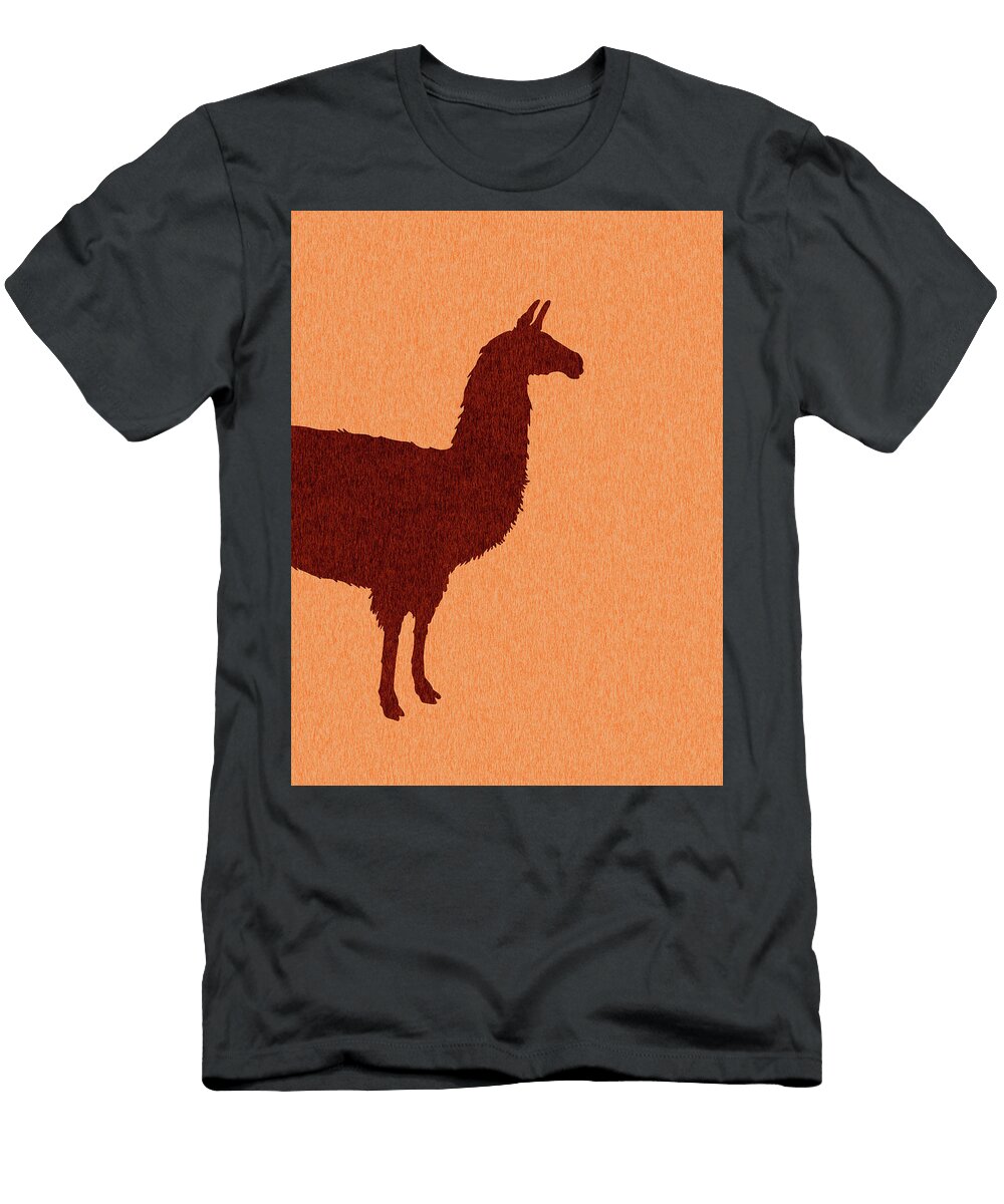 Llama Silhouette Scandinavian Nursery Decor Animal Friends for Kids Room Minimal Studio Grafiikka T-Shirt