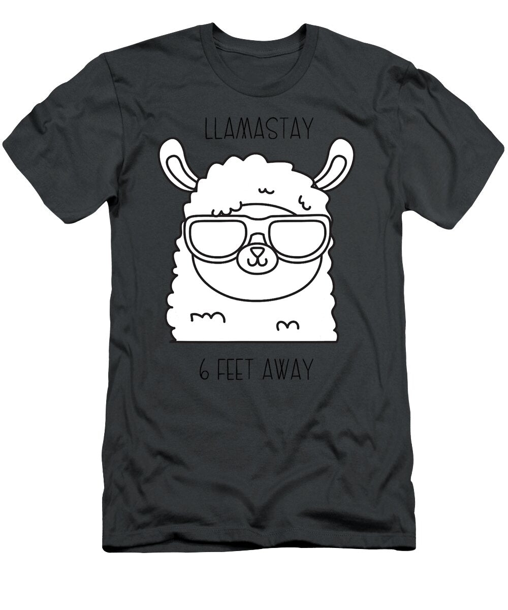 Llama Social Distancing Llama Alpaca Lennon Presley T-Shirt
