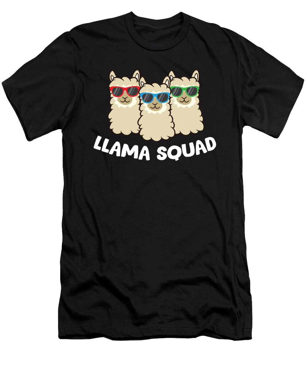 Llama Squad Team Llama Matching Sunglasses Love Llamas Eq Designs T-Shirt