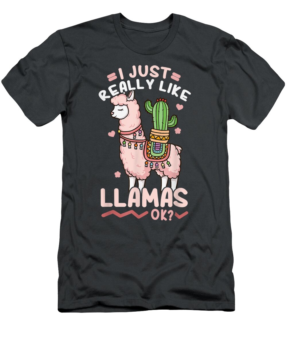 Llama Stupid Llama Alpaca Animals Lama Landon Nostaln T-Shirt