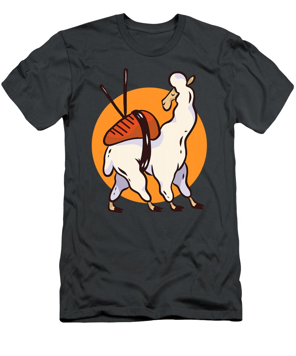Llama Sushi Alpaca Japanese Food Landon Nostaln T-Shirt
