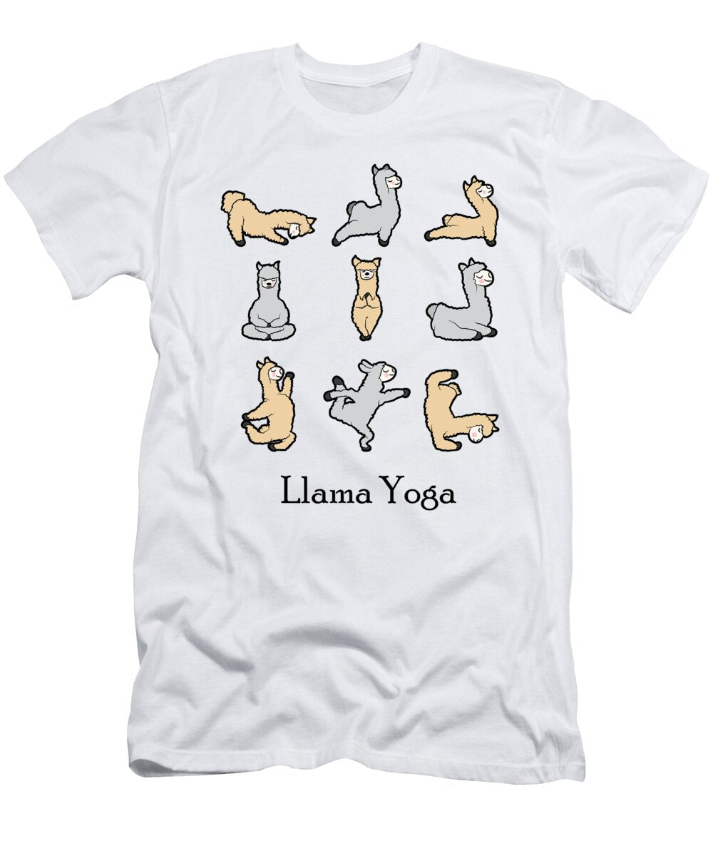 Llama Yoga for Women Men Namaste Om Alpaca Light Nikita Goel T-Shirt