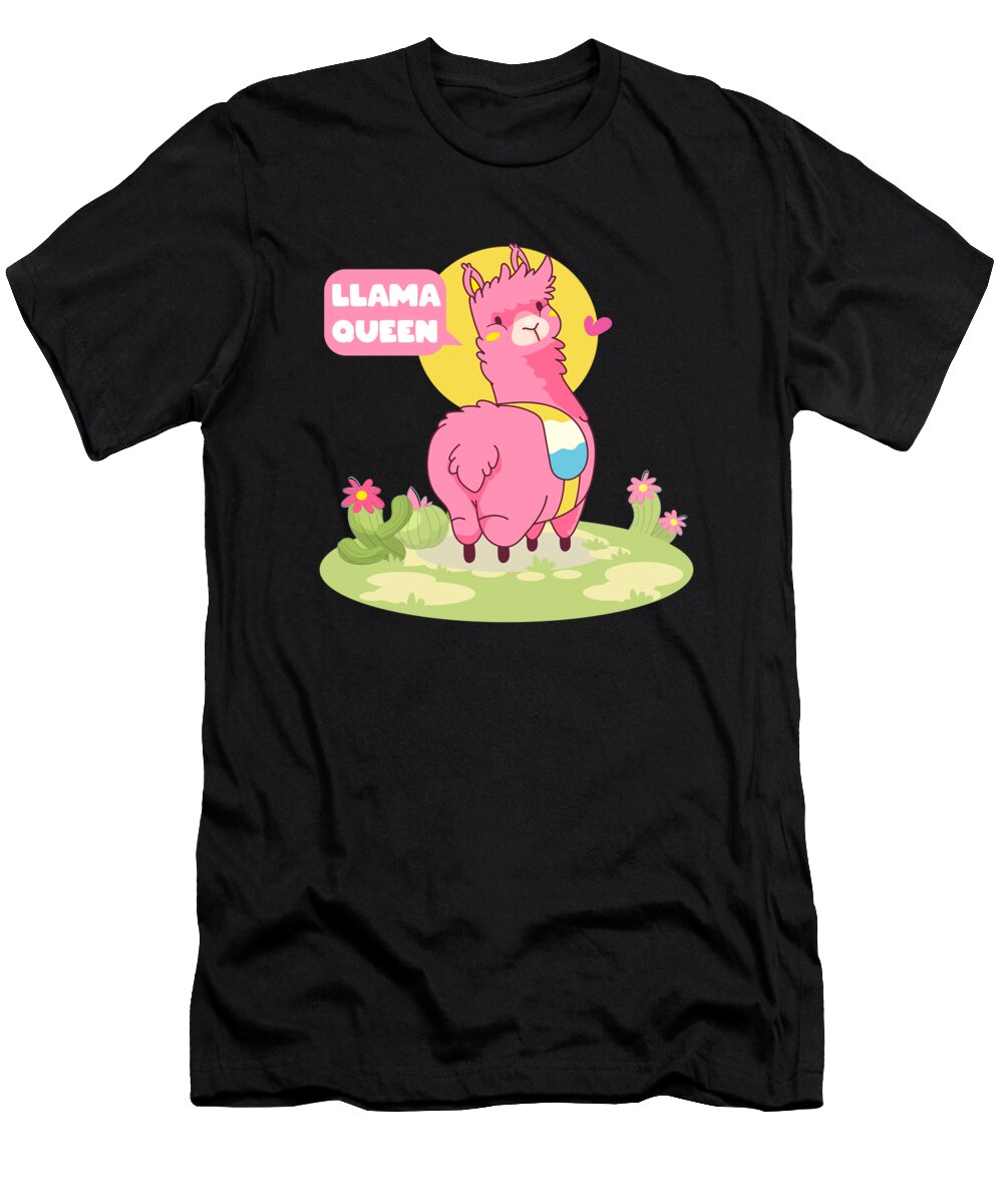 Llamaqueen Llama Vicuna Guanaco Breeder Alpaca Marco Rothe T-Shirt