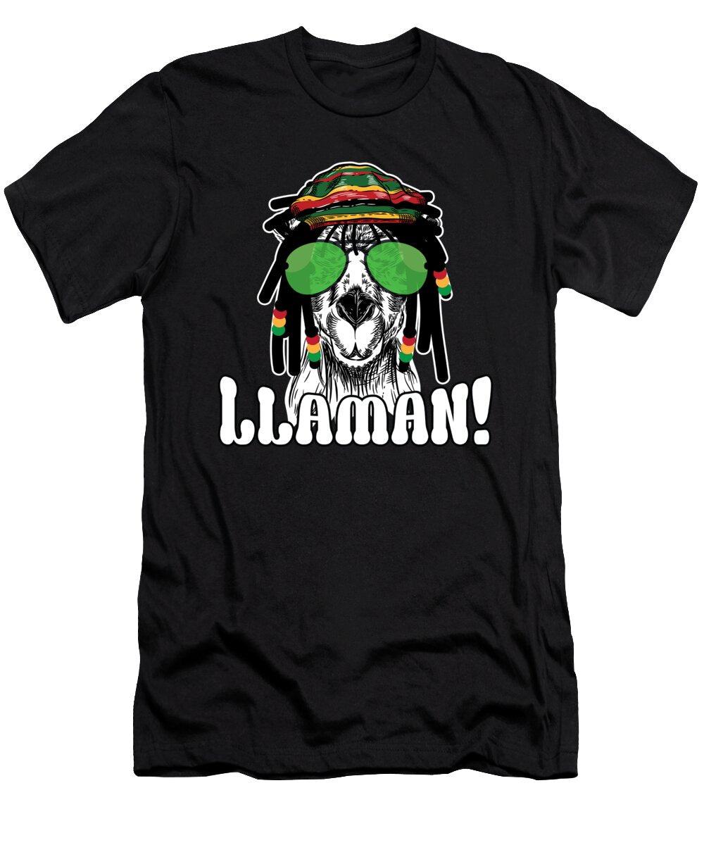 Llamavin a Bad Day Cute and Funny Llama Gift Animal Humor Martin Hicks T-Shirt