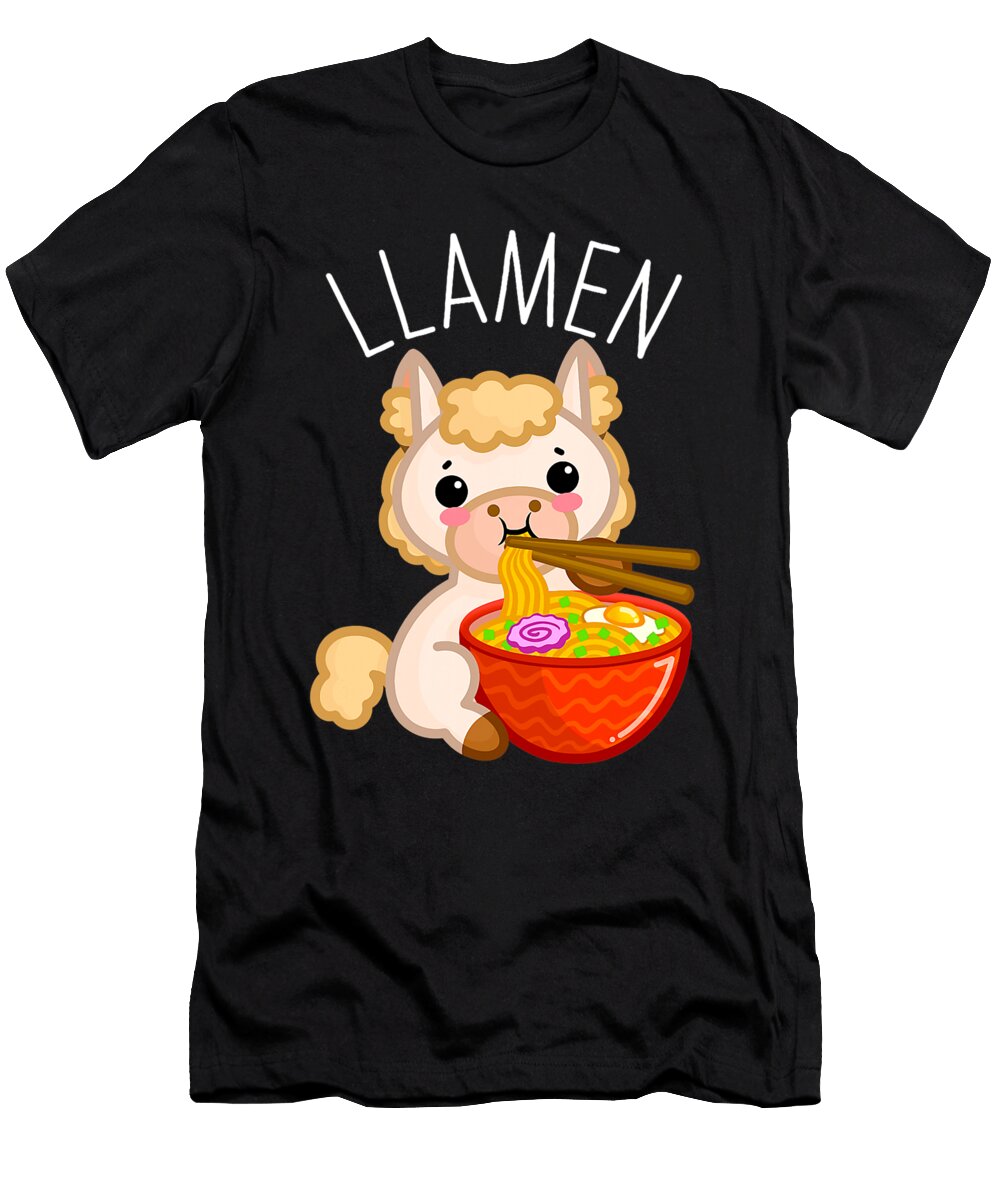 Llamen Llama Ramen Noodles Cute Kawaii Japanese Anime Gift Dhbubble T-Shirt