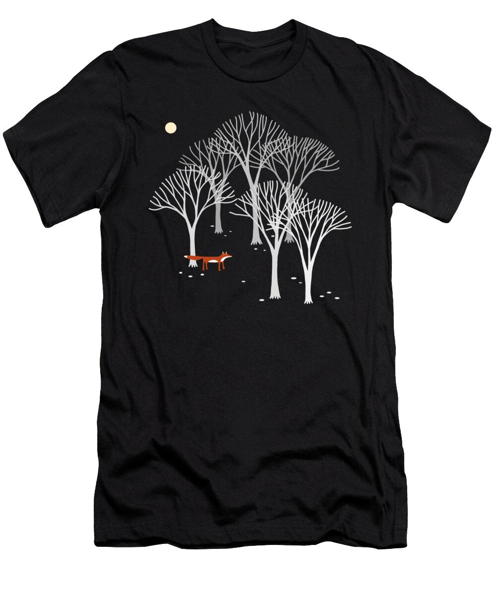 Lone Fox in the Trees Nic Squirrell T-Shirt
