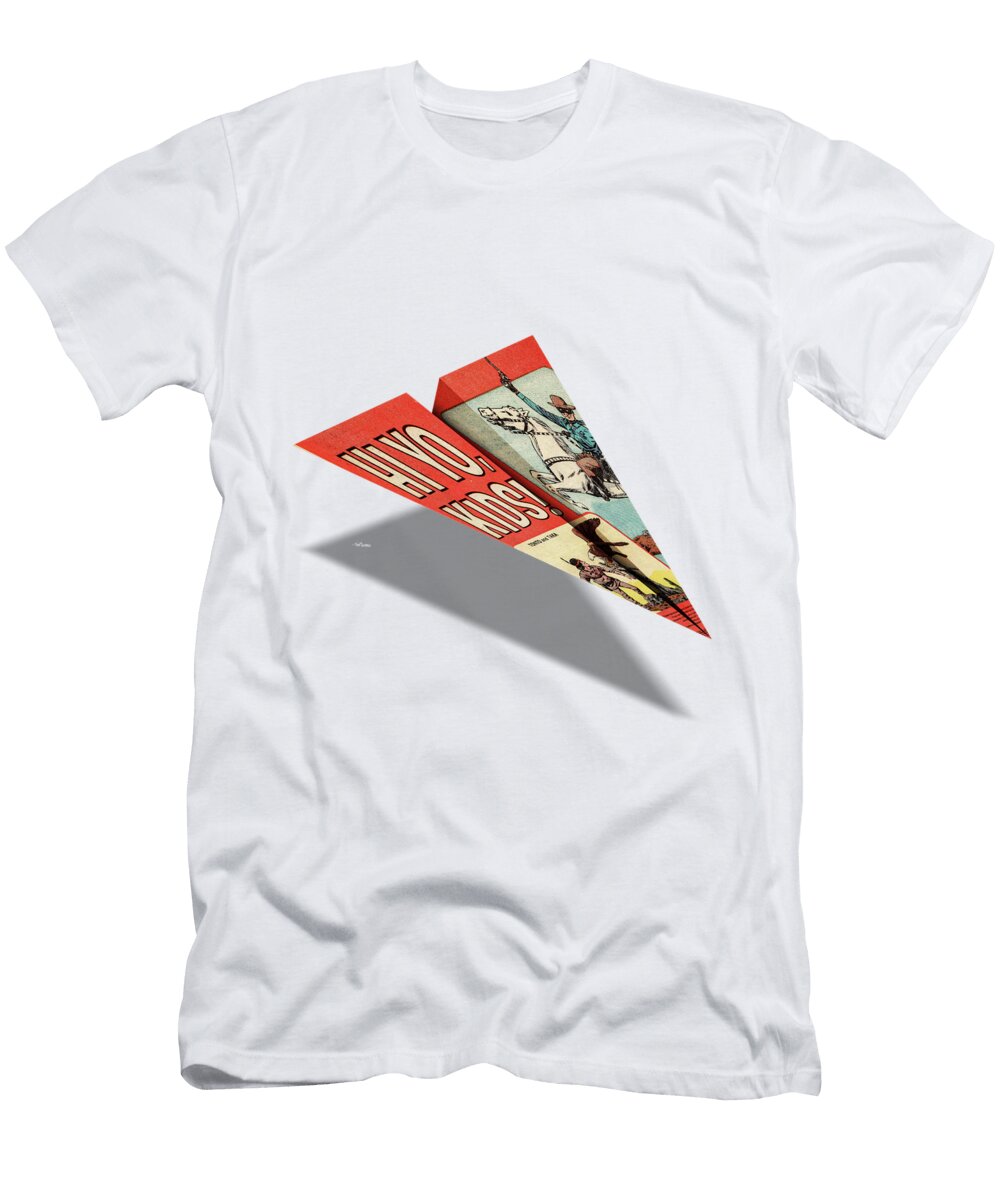 Lone Ranger Hi Yo Kids Comic Book Ad Paper Airplane Yopedro T-Shirt