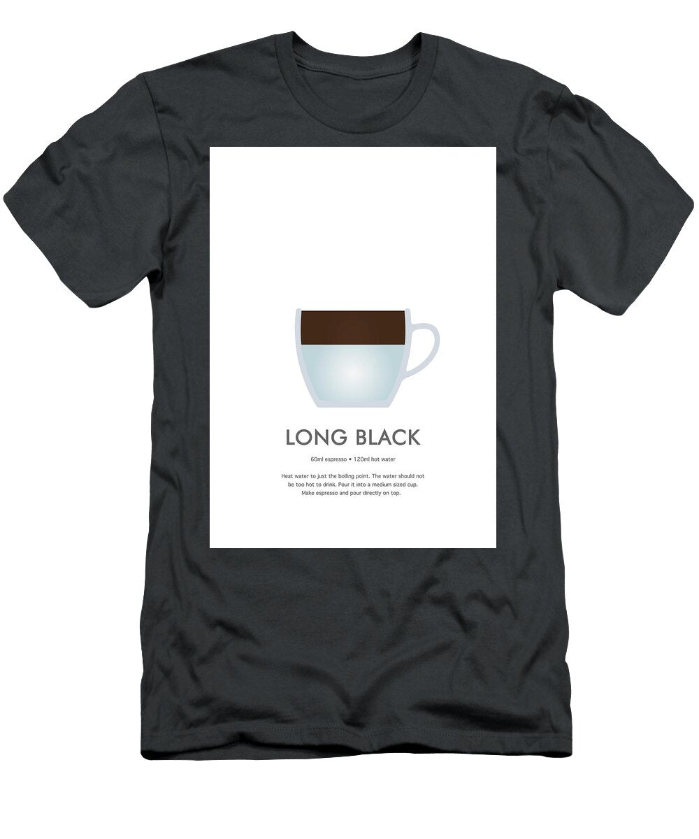 Long Black Coffee Illustration Dennson Creative T-Shirt