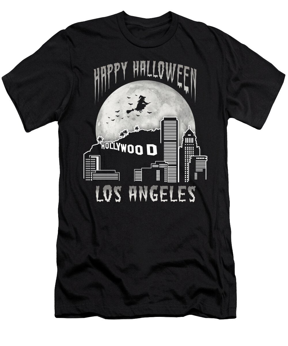 Los Angeles California Happy Halloween Tinseltowns Lights and Starry Nights Dnt Prints T-Shirt