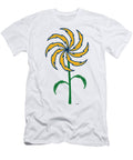 Los Angeles Chargers NFL Football Team Logo Flower Art Steven Shaver T-Shirt