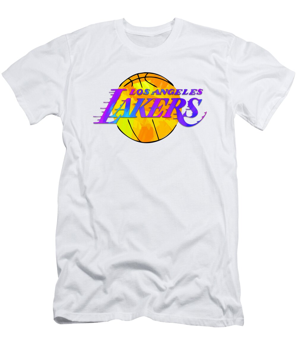 Los Angeles Lakers Paint Design Ricky Barnard T-Shirt