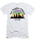 Los Angeles Original Retro Rainbow California Beaches Museums and Urban Treasures Dnt Prints T-Shirt