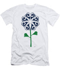 Los Angeles Rams NFL Football Team Logo Flower Art Steven Shaver T-Shirt