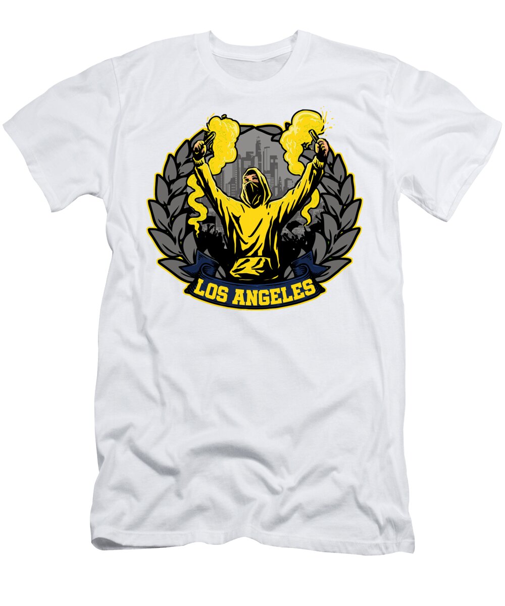 Los Angeles Soccer Music Film and Entertainment Hub Dnt Prints T-Shirt