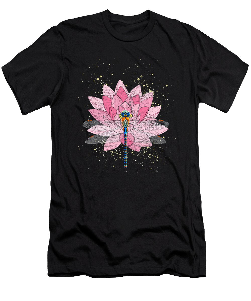 Lotus Flower Dragonfly Shannon Nelson Art T-Shirt