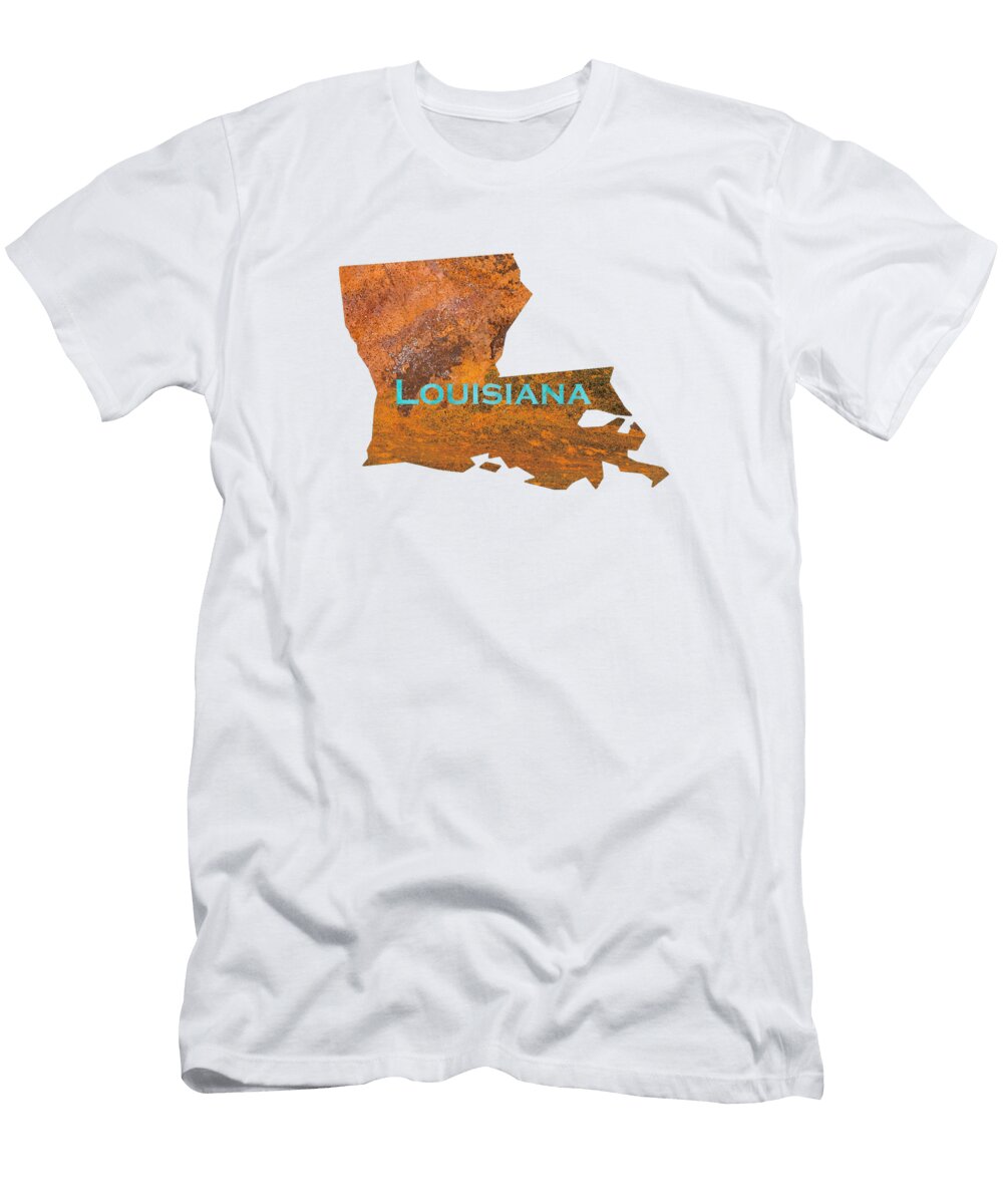 Louisiana Rust on Teal Elisabeth Lucas T-Shirt