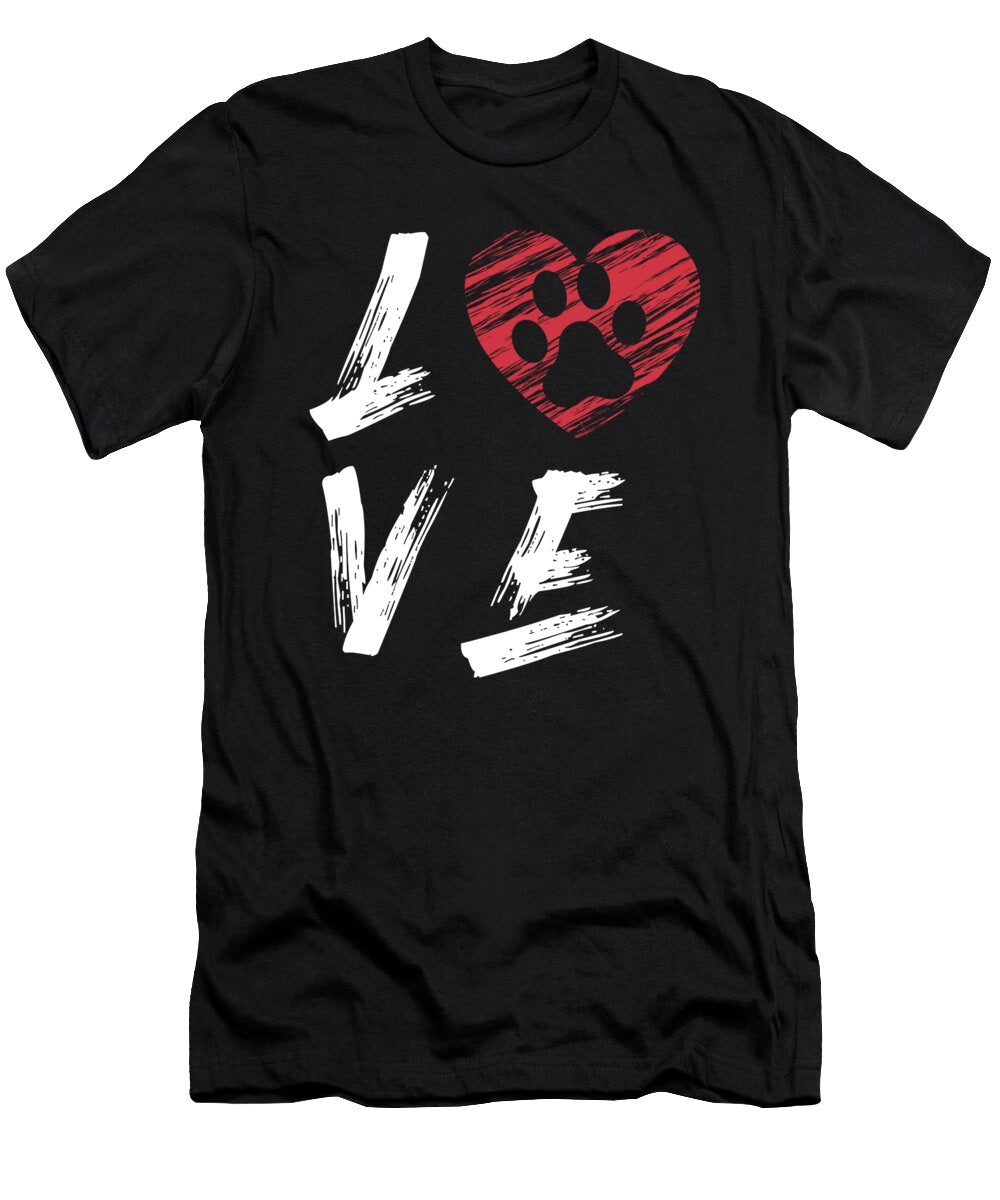Love Dogs Breed Dog Owner Pet Puppy Paw Heart Gift Thomas Larch T-Shirt