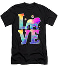 Love English Bulldog Tie Dye Rainbow Dog Lover Shannon Nelson Art T-Shirt