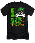 Love Leopard Shamrocks Husky St Patricks Day Natalie Lidford T-Shirt
