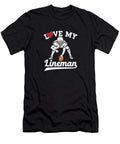 Love My Lineman Offensive Lineman Retro Scott Palmer T-Shirt