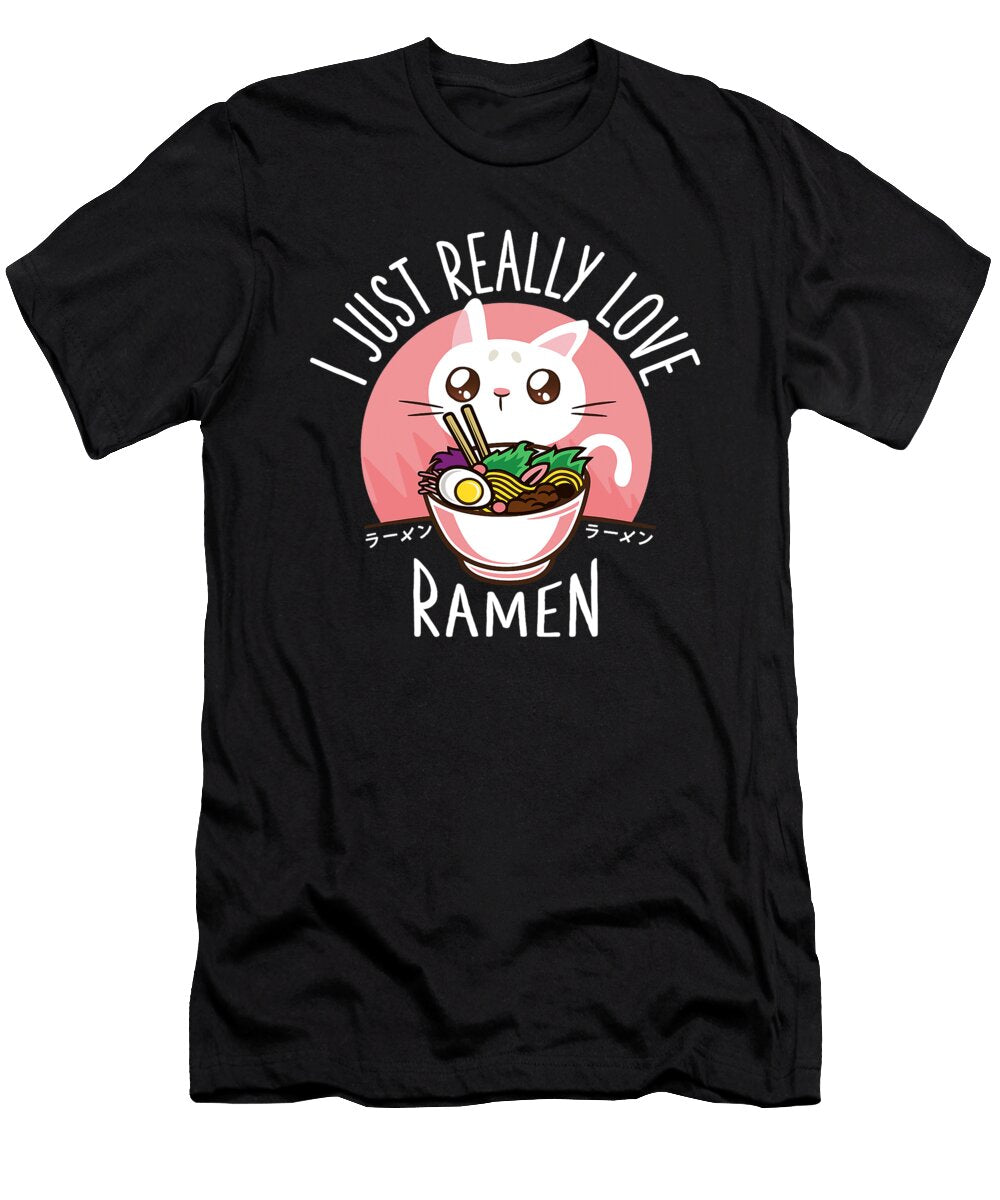 Love Ramen Japanese Noodles Kawaii Anime Cat Dhbubble T-Shirt