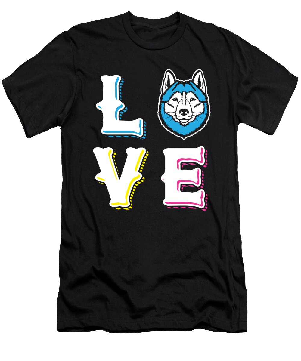 Love Siberian Husky Dog Jacob Zelazny T-Shirt