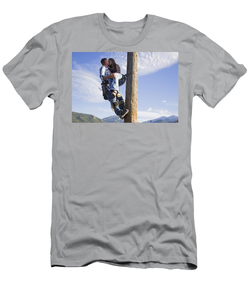 Lovers Kiss Lineman Csilla Brimer T-Shirt