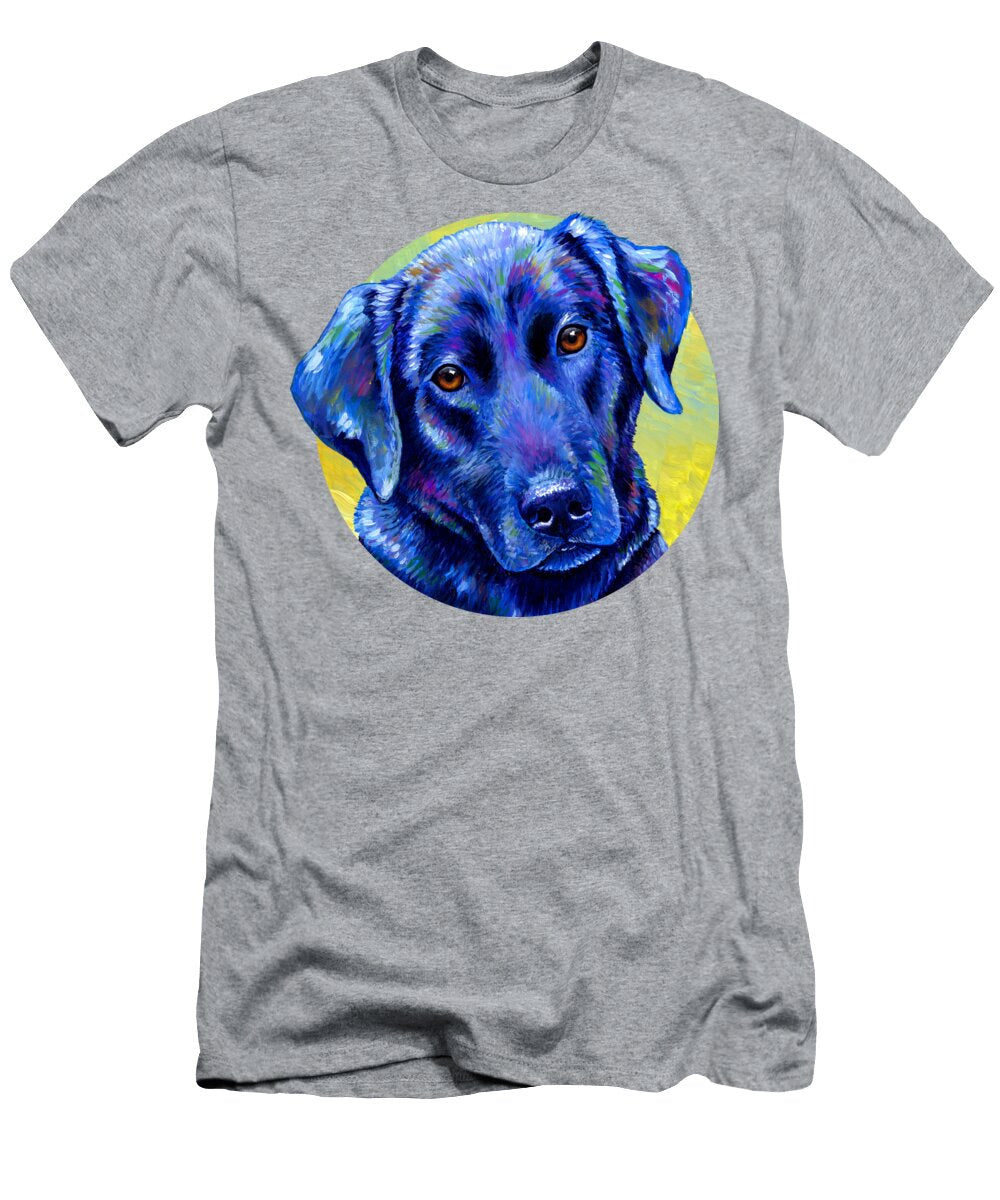 Loyal Companion Colorful Black Labrador Retriever Dog Rebecca Wang T-Shirt