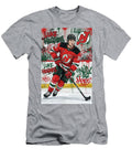 Luke Hughes Graffiti Poster Hockey Player NHL Sampadart Gallery T-Shirt